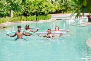 Exercícios na piscina